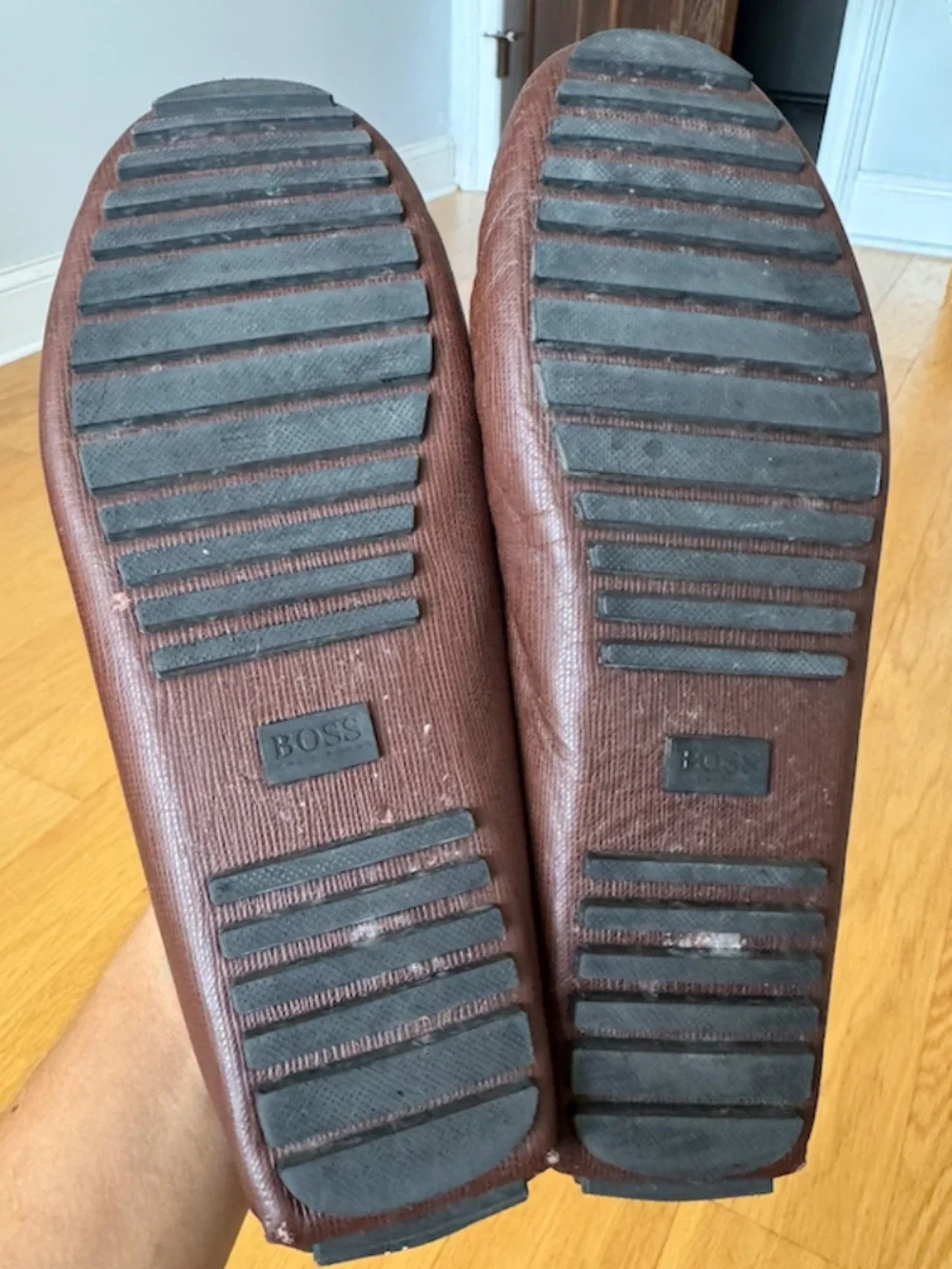 Hugo Boss Leather Penny Loafer Shoes in Size 9
